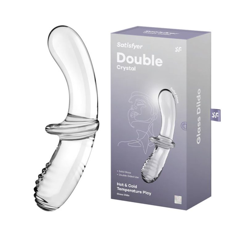 Satisfyer Double Crystal Dual Ended Glass Dildo Clear 4061504045665 Multiview