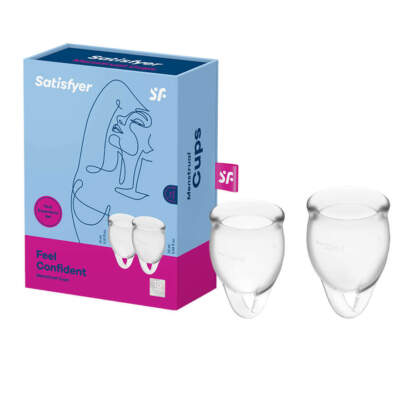 Satisfyer Feel Confident Menstrual Cup 2 Pack Clear SAT MC FC CLR 4061504002019 Multiview