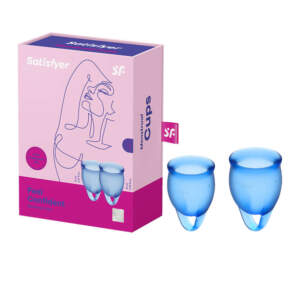 Satisfyer Feel Confident Menstrual Cup 2 Pack Dark Blue SAT MC FC DBLU 4061504002057 Multiview