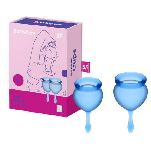 Satisfyer Feel Good Menstrual Cup 2 Pack Dark Blue SAT MC FG DBLU 4061504002194 Multiview