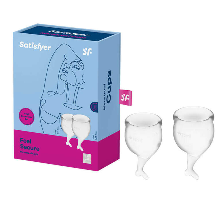 Satisfyer Feel Secure Menstrual Cup 2 Pack Clear SAT MC FS CLR 4061504002224 Multiview