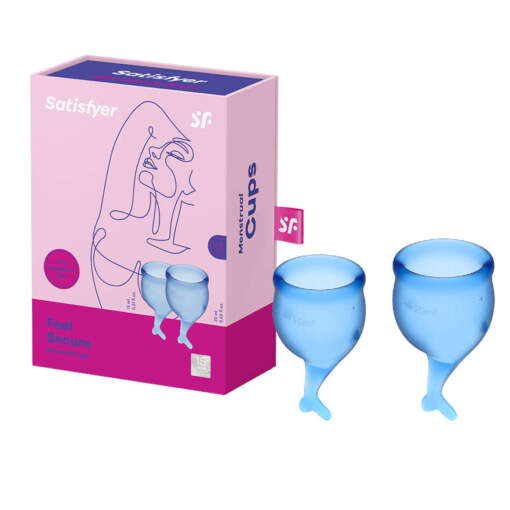 Satisfyer Feel Secure Menstrual Cup 2 Pack Dark Blue SAT MC FS DBLU 4061504002262 Multiview