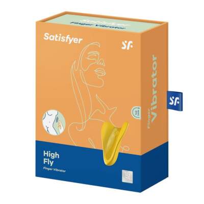 Satisfyer High Fly Finger Lay on Vibrator Yellow SATHFYEL 4061504004112 Boxview
