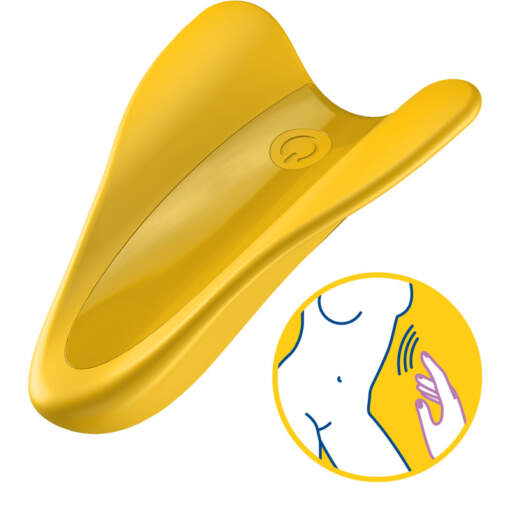Satisfyer High Fly Finger Lay on Vibrator Yellow SATHFYEL 4061504004112 Detail