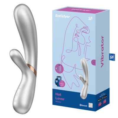 Satisfyer Hot Lover App Enabled Heating Rabbit Vibrator Champagne Silver 4002514 4061504002514 Multiview