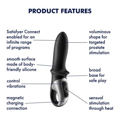 Satisfyer Hot Passion App Enabled Heating Anal Vibrator Black 4001647 4061504001647 Info Detail
