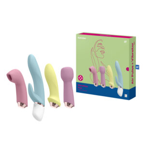 Satisfyer Marvelous Four Interchangeable Head Vibrator and Air Pulse Toy Kit SAT MF PASTEL 4061504009612 Multiview