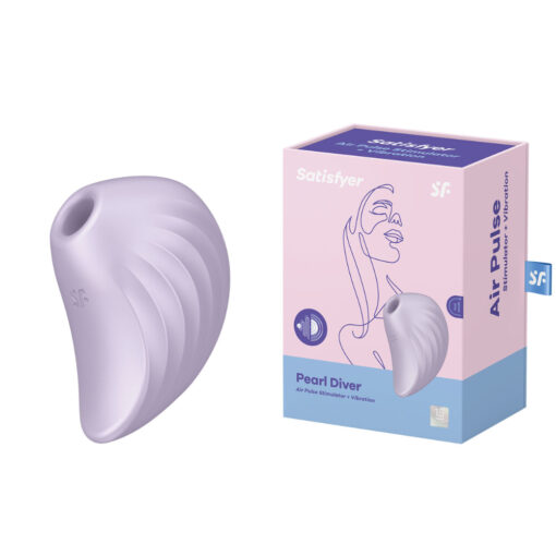 Satisfyer Pearl Diver Air Pulse Clitoral Vibrator Purple 03724 4061504037240 Multiview