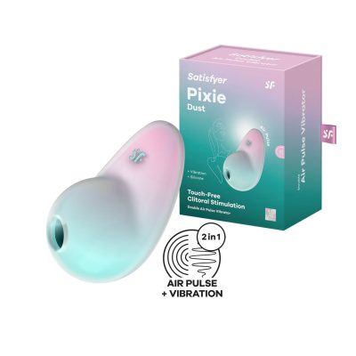 Satisfyer Pixie Dust Air Pulse Vibrator Ombre Fade Pink Green 049724 4061504049724 Multiview