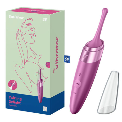 Satisfyer Twirling Delight Oscillating Pinpoint Stimulator Berry Purple 4009704 4061504009704 Multiview