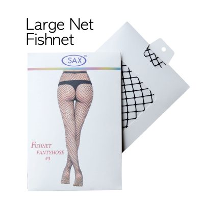Sax Healthcare Large Net Fishnet Pantyhose One Size Black SAXLNFNPOSBLK953 9328951009530 Boxview