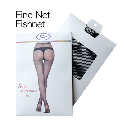 Sax Healthcare Small Fine Net Fishnet Pantyhose One Size Black SAXFNFNPOSBLK951 9328951009516 Boxview