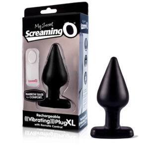 Screaming O My Secret Charged Vibrating Plug XL with Remote Black APX BL 101 817483013782 Multiview