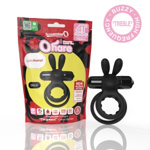 Screaming O OHare Vibrating Rabbit Dual Cock Ring Treble Frequency Black 4THAR BL 817483015410 Multiview