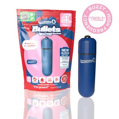 Screaming O Vibrating Bullet Treble Frequency Blueberry Blue 4TBUL BB 817483015243 Multiview