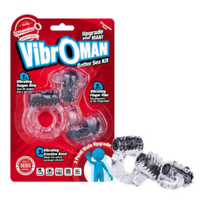 Screaming O Vibroman Disposable Vibrating Kit Black VIB BL 101 817483011924 Multiview