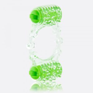 Screamingo ColorPop Quickie Two O Dual Vibrating Cock Ring Green CP-TWO-GN-101