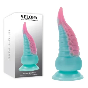 Selopa Stuck on You Rechargeable Vibrating Tentacle Dildo Blue Pink SLRS4172 2 844477024172 Multiview