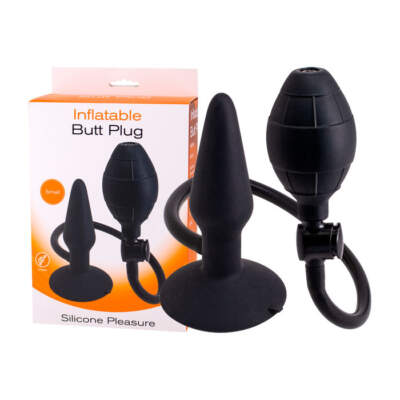 Seven Creations Inflatable Butt Plug Small Silicone Black Y0010B10PGBX 6946689011866 Multiview