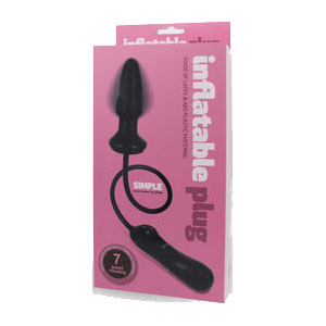 Seven Creations Inflatable Vibrating Butt Plug Black 216 64BLK BX 4890888141256 Boxview