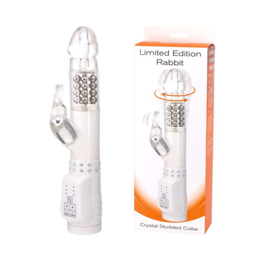 Seven Creations Limited Edition Rabbit Vibrator White Clear 211 06HWHWH BX 4890888126154 Multview