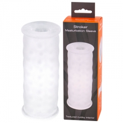 Seven Creations – Textured Nubby Interior Stroker Sleeve (Frosted Clear)