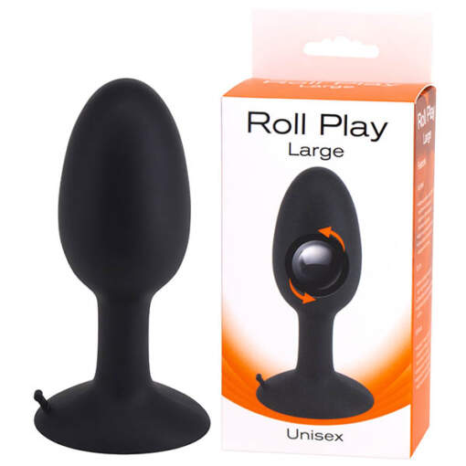 Seven Creations Roll Play Weighted Butt Plug Large Black F0073B10PGCX 6946689011262