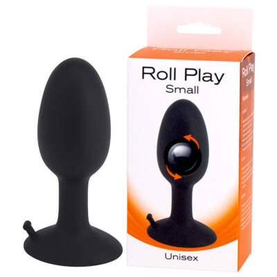 Seven Creations Roll Play Weighted Butt Plug Small Black F0071B10PGCX 6946689011248
