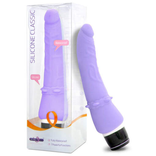 Seven Creations Silicone Classic 5 Inch Penis Vibrator Purple B0094P9SPGPX 6946689006404 Multiview