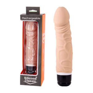 Seven Creations Silicone Classic Plus Rechargeable Patriot Penis Vibrator Light Flesh MKB0273Y4SPGX 6946689011781 Multiview