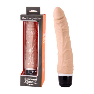 Seven Creations Silicone Classic Plus Rechargeable Trojan Penis Vibrator Light Flesh MKB0274Y4SPGX 6946689011767 Multiview
