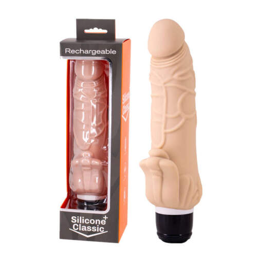 Seven Creations Silicone Classic Plus Rechargeable Viking Penis Vibrator Light Flesh MKB0243Y4SPGX 6946689011804 Multiview