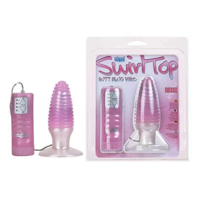 Seven Creations Swirl Top Vibrating Butt Plug Large Pink 05 176LPNK 4890888122231 Multiview