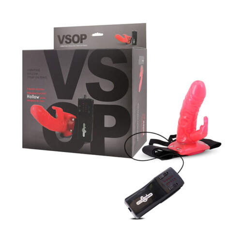 Seven Creations VSOP Vibrating Hollow Strap On Penis 5 speed red 51056 R 4890888141287