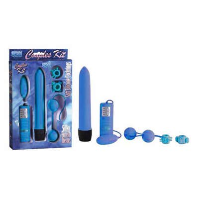 Seven Creations Waterproof Couples Vibrator Kit Blue 05-229ABLU 4890888122613