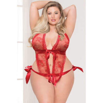 Seven Til Midnight Perfectly Wrapped Teddy Red 11053XPRED 840091702113 Front Detail