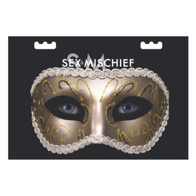 Sex and Mischief Grey Masquerade Mask SS10081 646709100810