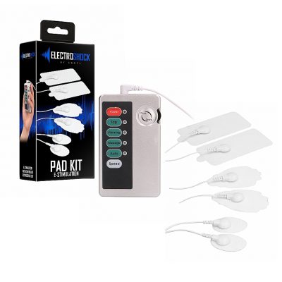 Shots Electroshock E Stimulation Pad Kit with Controller Silver White ELC007WHT 8714273924506 Multiview