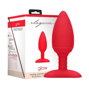 Shots Elegance Glow Heated Vibrating Butt Plug Red ELE015RED 8714273547903 Multiview