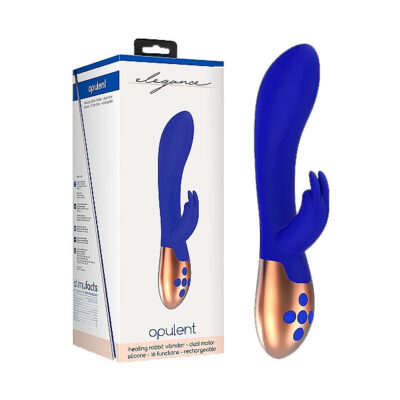 Shots Elegance Opulent Rabbit Vibrator Blue ELE003BLU 8714273924995 Multiview