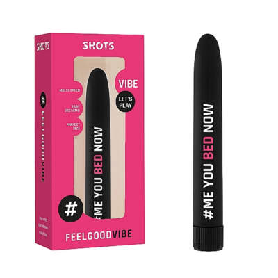 Shots Feelgood Vibe Me You Bed Now Printed Smoothie Vibrator Black FEE011BLK 8714273543301 Multiview
