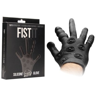 Shots Fist It Silicone Sensation Glove Black FST011BLK 8714273491695 Multiview