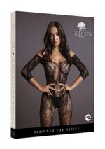 Shots Le Desir Long Sleeved and Lace Bodystocking OSFM DES033BLKOS 8714273495556 Boxview