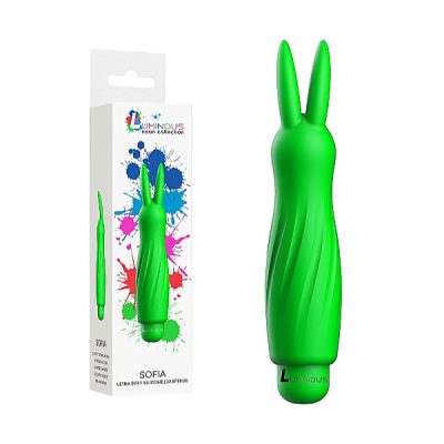 Shots Luminous Sofia Rabbit Bullet Vibrator Neon Green LUM017GRN 7423522590553 Multiview
