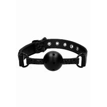 Shots Ouch Luxury Breathable Ball Gag Black OU345BLK 8714273525277 Detail