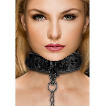 Shots Ouch Luxury Collar with Leash Black OU343BLK 8714273525253 Model Detail