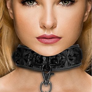 Shots Ouch Luxury Collar with Leash Black OU343BLK 8714273525253 Model Detail