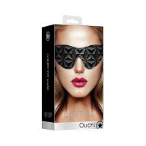 Shots Ouch Luxury Eye Mask Black OU348BLK 8714273525307 Boxview