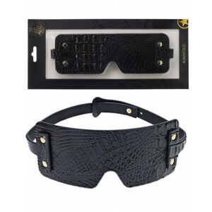 Shots Ouch Rome Collection Blindfold Black Gold OU1009BLK 8714273056764 Multiview