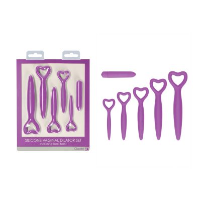 Shots Ouch Silicone 5 Pc Vaginal Dilator Set Purple OU485PUR 7423522527504 Multiview
